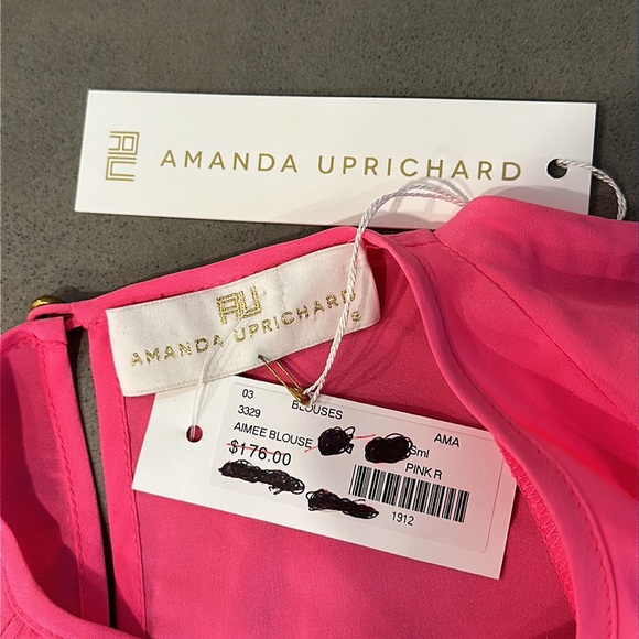 Amanda Uprichard Hot Pink Silk Blouse - Picture 8 of 9